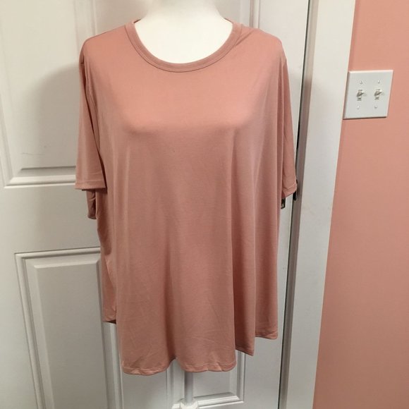 NWT A New Day Woman's Scoop Neck Pullover - Pink - Short Sleeve - Size 2X - Picture 1 of 6